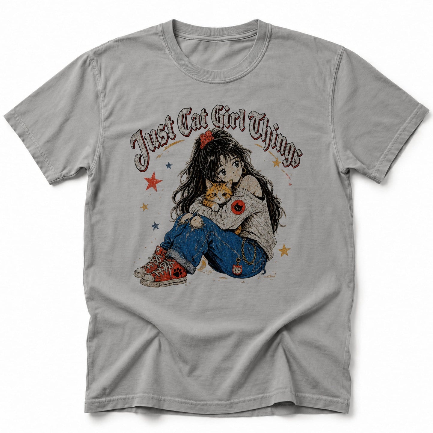 Cat Girl Things 2 T-Shirt Grey / S 79306290245245374637 T-Shirt