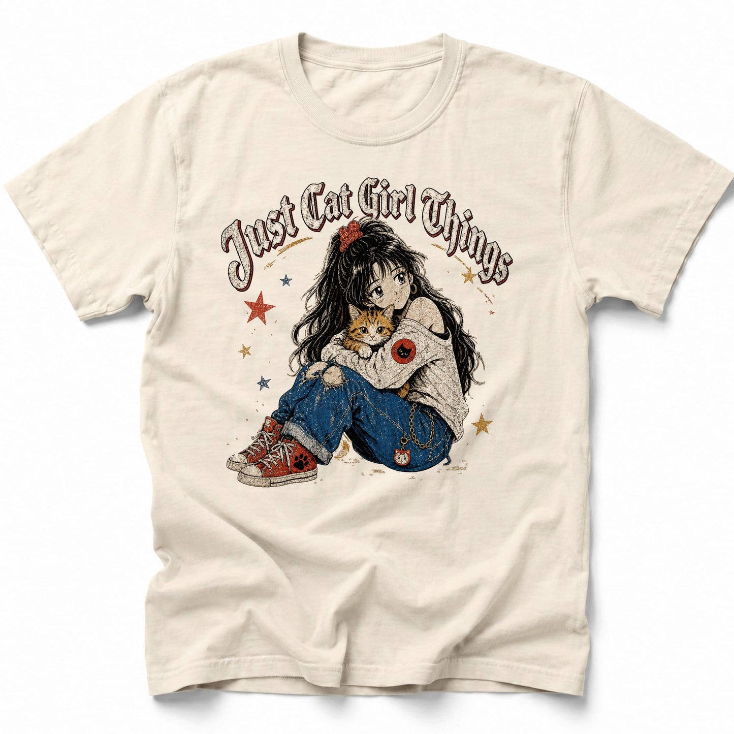 Cat Girl Things 2 T-Shirt Ivory / S 55670178341082930395 T-Shirt
