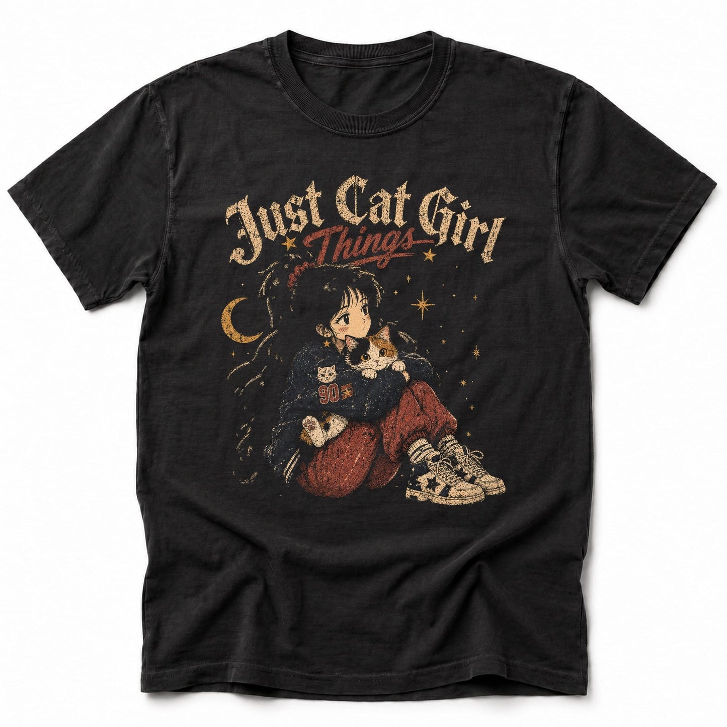 Cat Girl Things 3 T-Shirt Black / S 95864241886156808445 T-Shirt