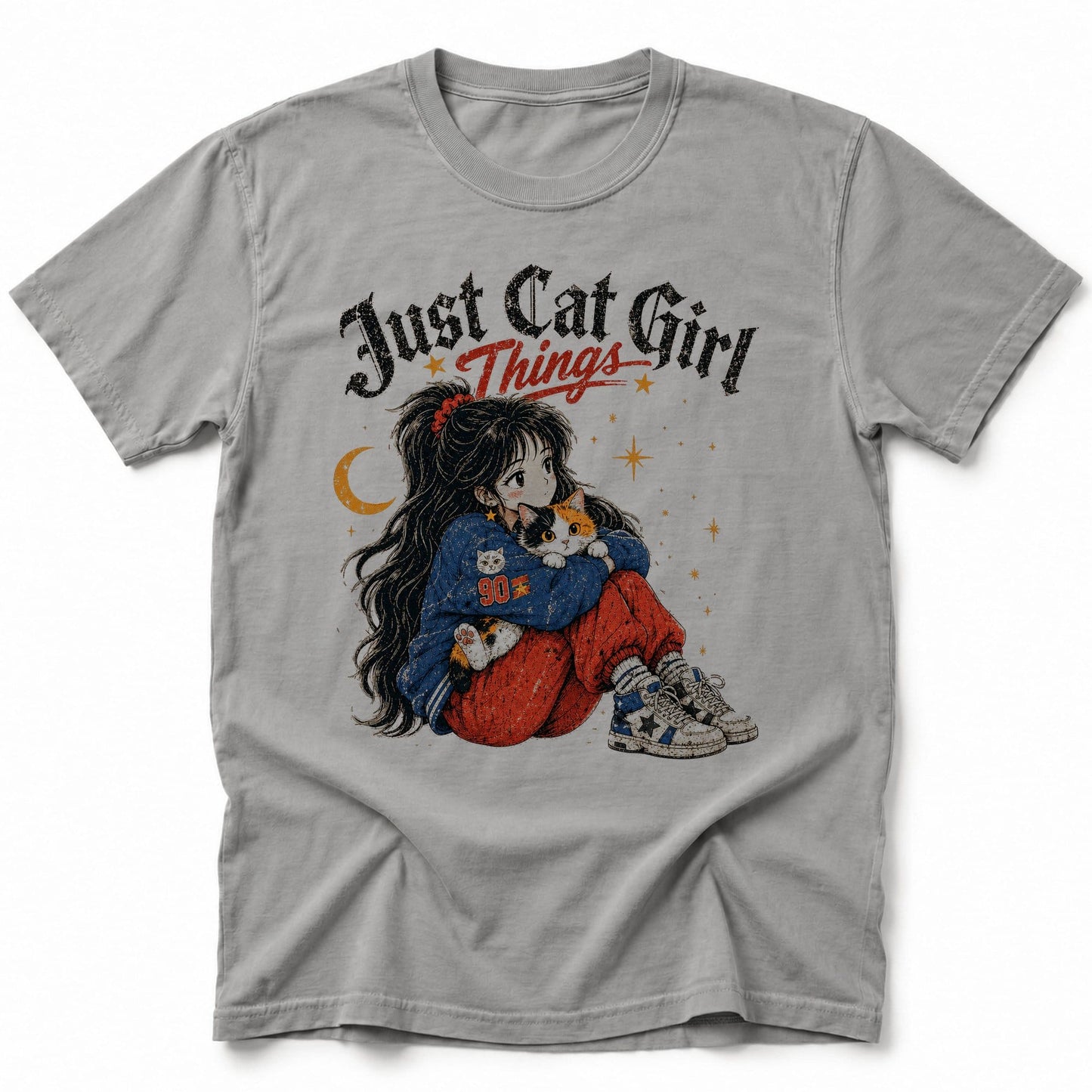 Cat Girl Things 3 T-Shirt Grey / S 31558990249358789545 T-Shirt