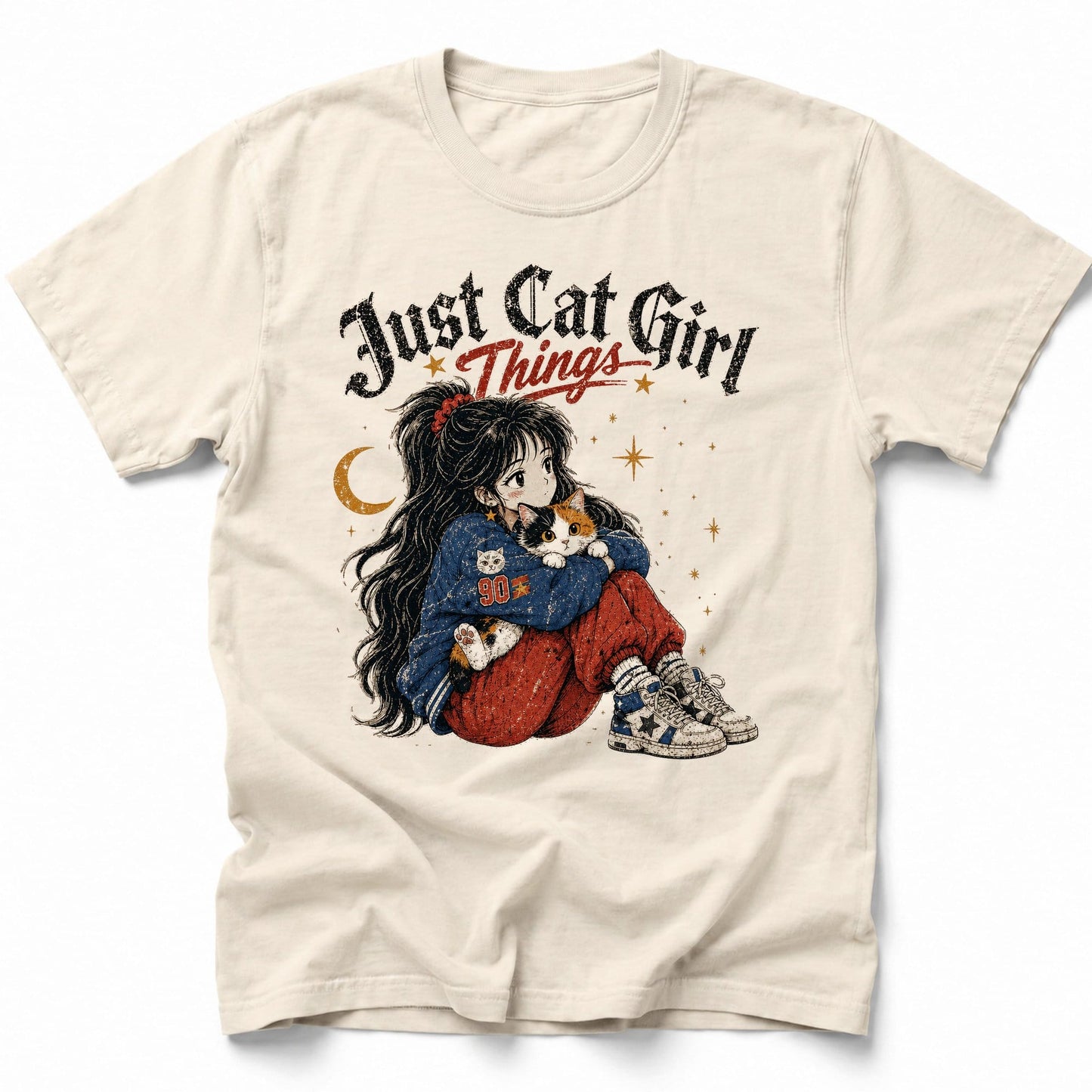 Cat Girl Things 3 T-Shirt Ivory / S 30845051907104736065 T-Shirt