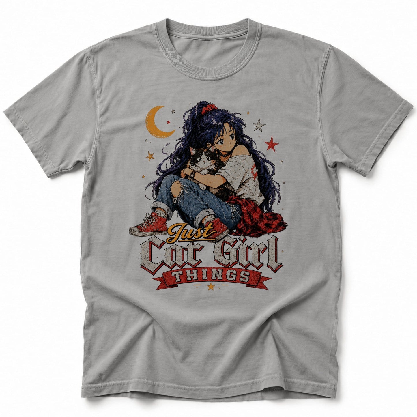 Cat Girl Things T-Shirt Grey / S 24207660227289418073 T-Shirt