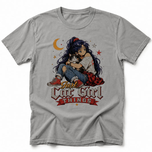 Cat Girl Things T-Shirt Grey / S 24207660227289418073 T-Shirt
