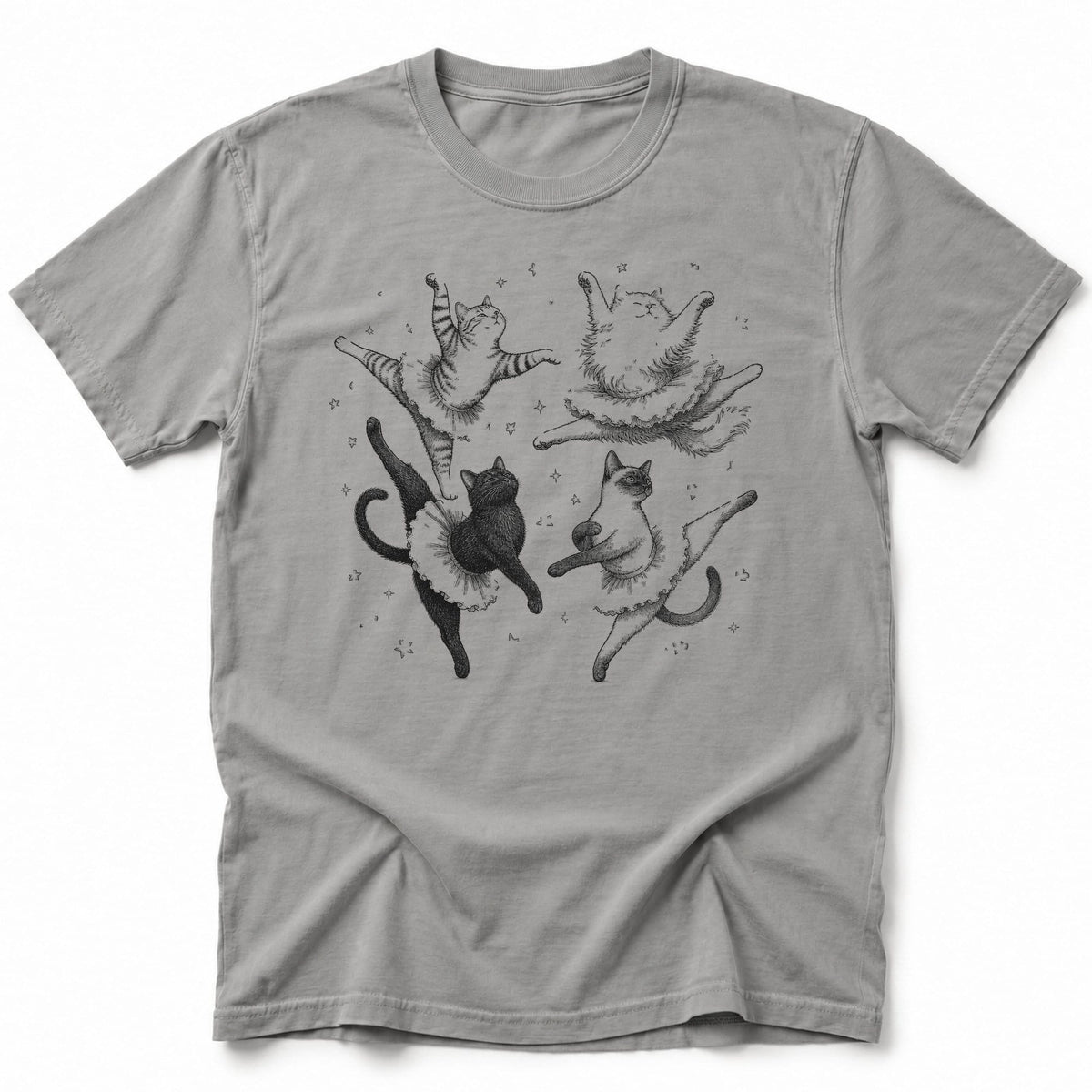 Cat Grace T-Shirt Grey / S 54661714549810861574 T-Shirt
