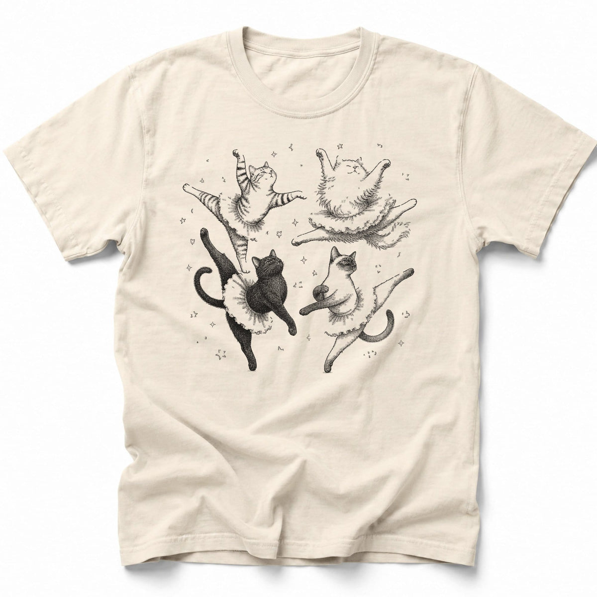 Cat Grace T-Shirt Ivory / S 39756672126450583069 T-Shirt