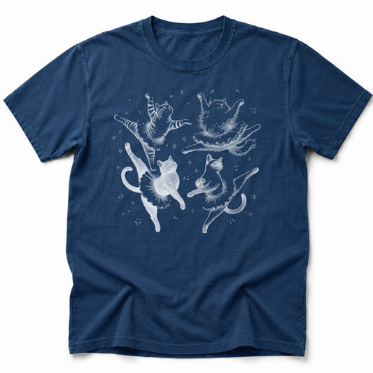 Cat Grace T-Shirt Navy / S 27522643119007782664 T-Shirt