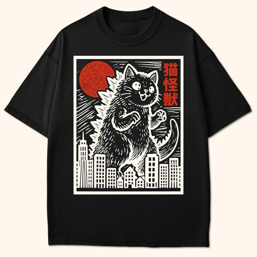 Cat Kaiju T-Shirt Black / S 11013955101679666555 T-Shirt
