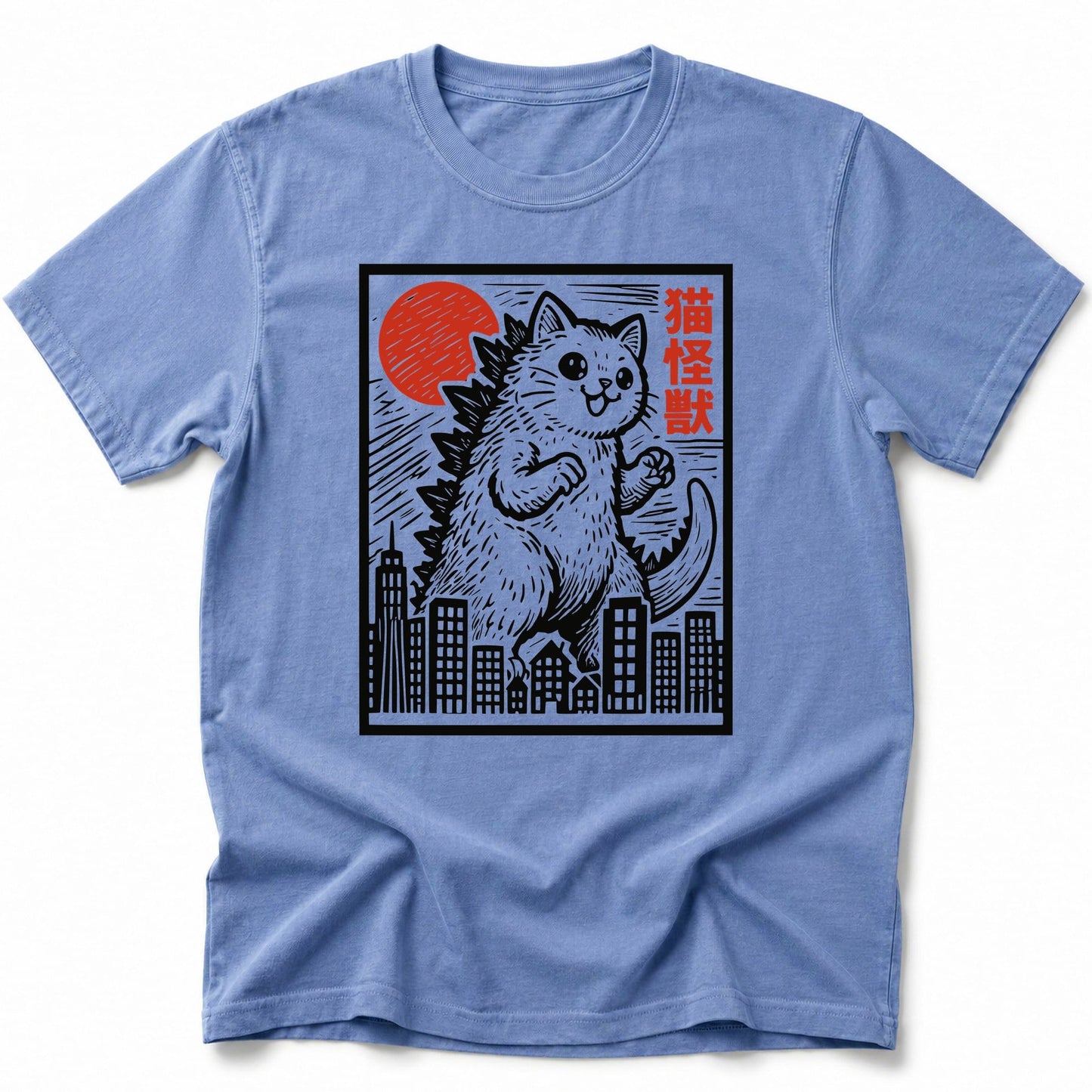 Cat Kaiju T-Shirt Blue Jean / S 22055881692686865007 T-Shirt
