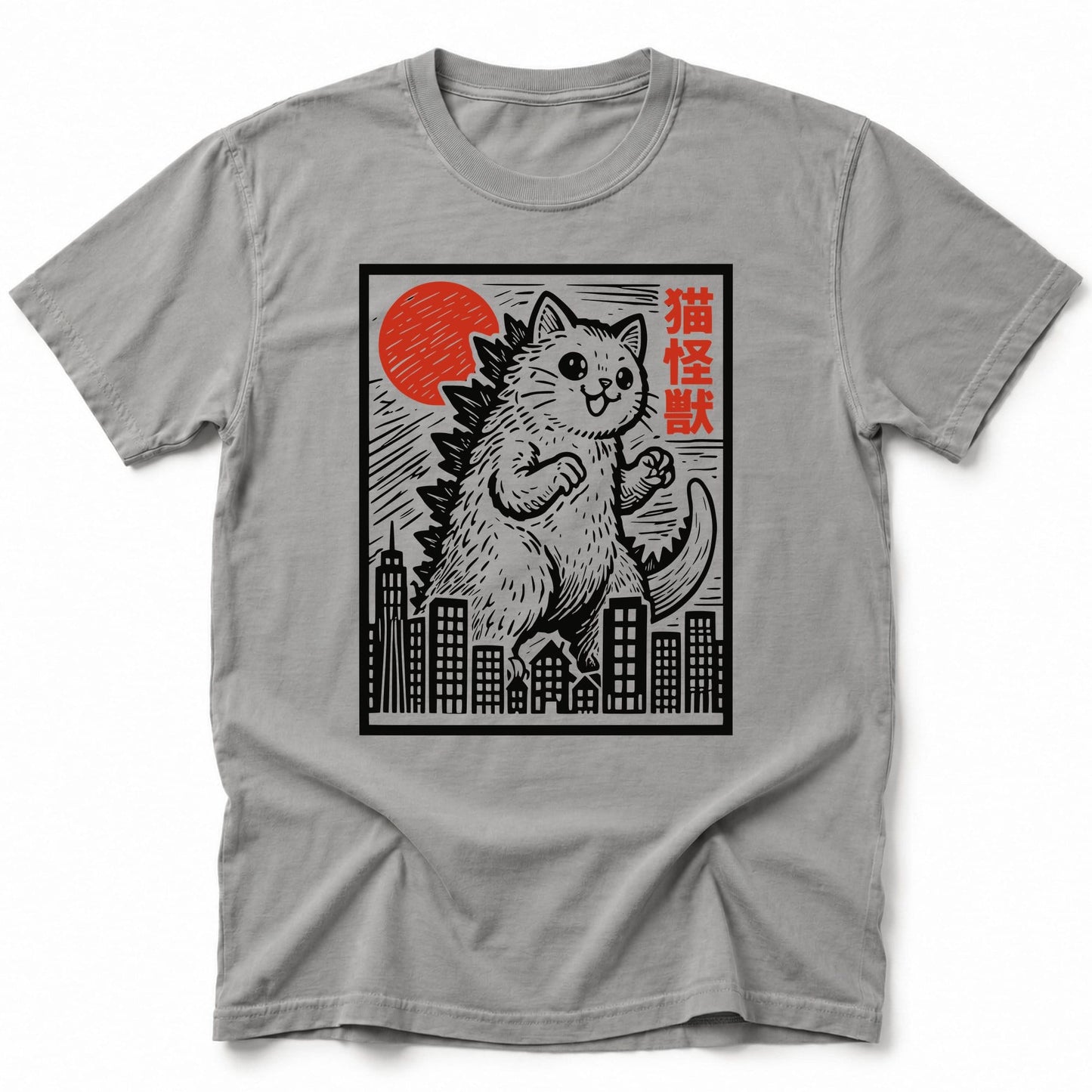 Cat Kaiju T-Shirt Grey / S 16663847169805473177 T-Shirt