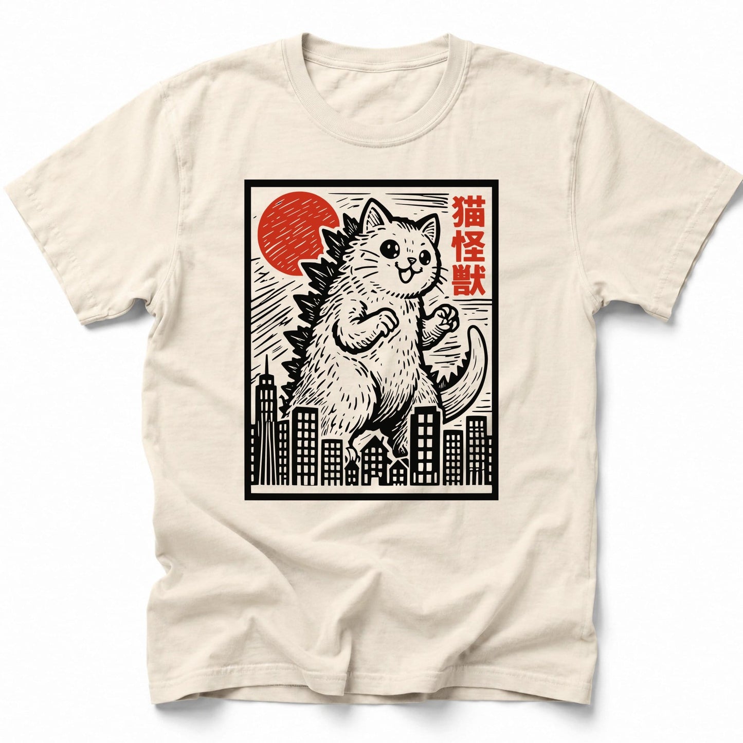 Cat Kaiju T-Shirt Ivory / S 30094489536032236500 T-Shirt