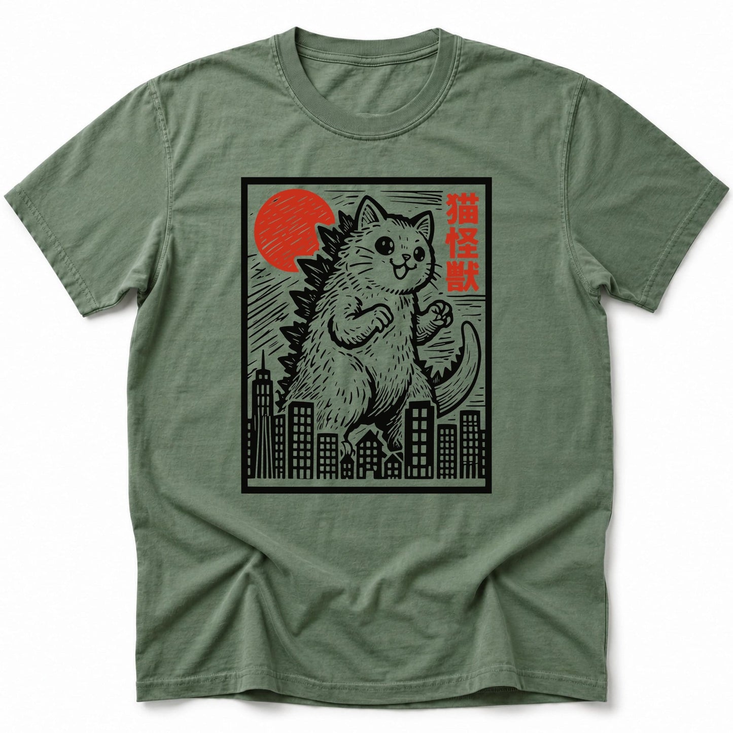 Cat Kaiju T-Shirt Moss / S 29791442600106704965 T-Shirt