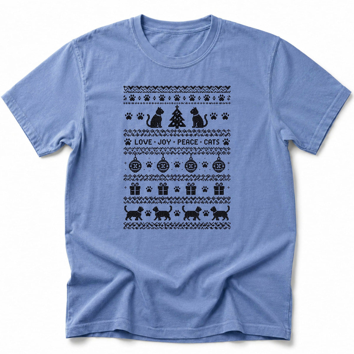 Cat Knit T-Shirt Blue Jean / S 14055690440886741604 T-Shirt