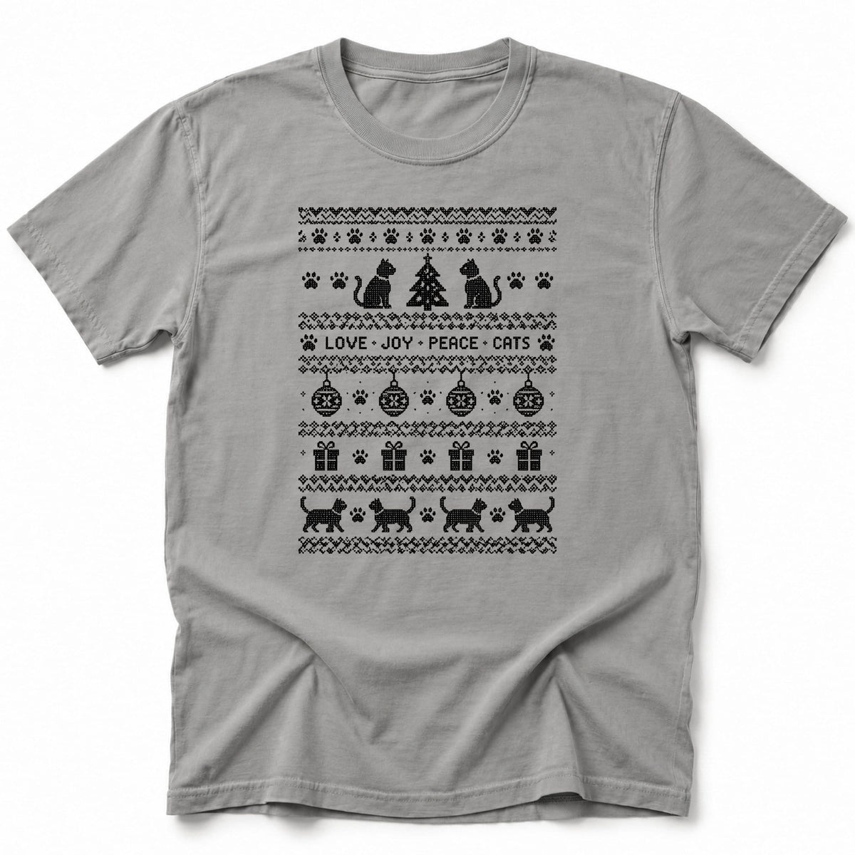 Cat Knit T-Shirt Grey / S 60777022921975742488 T-Shirt