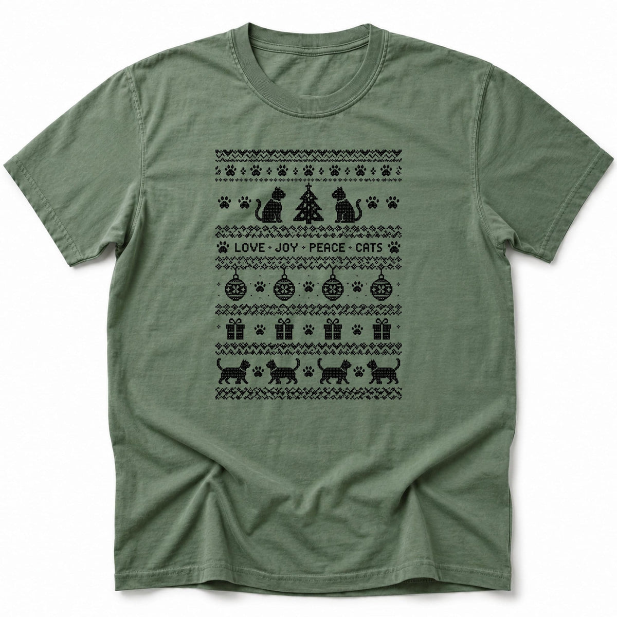 Cat Knit T-Shirt Moss / S 23613296932404069850 T-Shirt