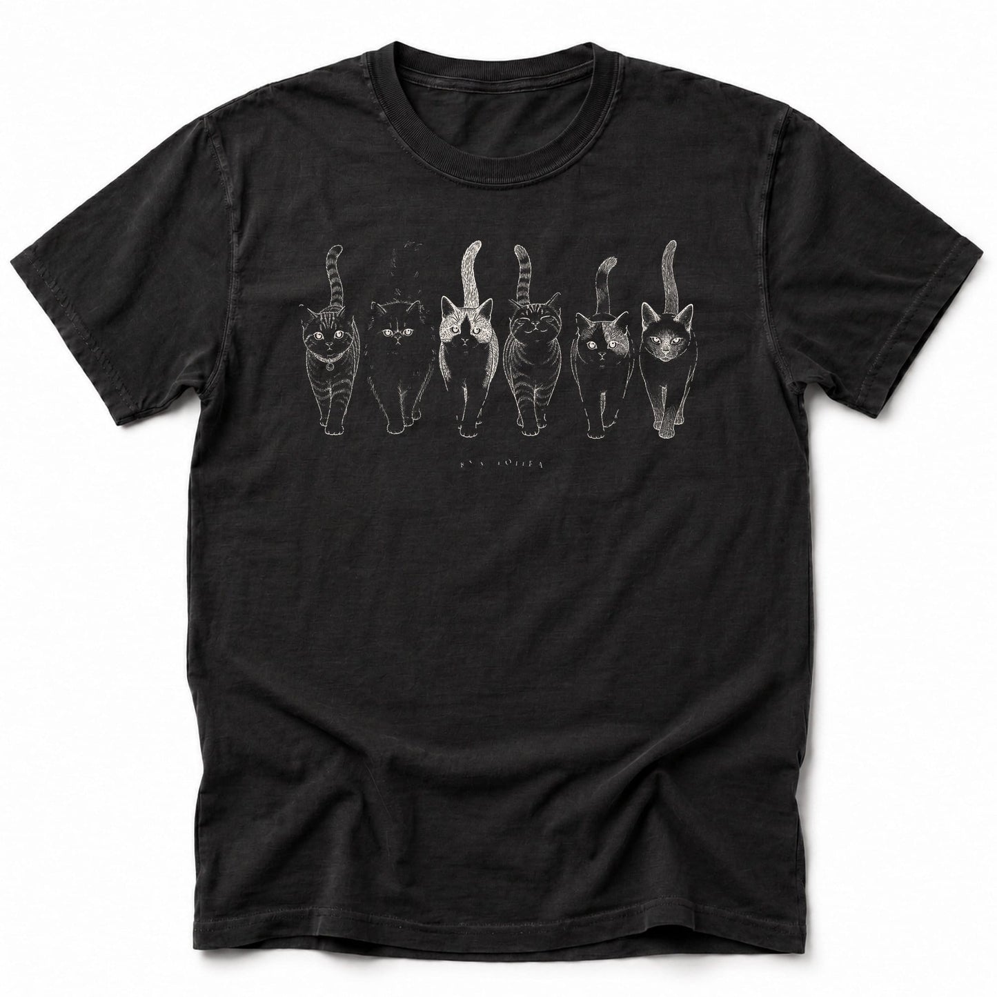 Cat March T-Shirt Black / S 18571874949350199460 T-Shirt