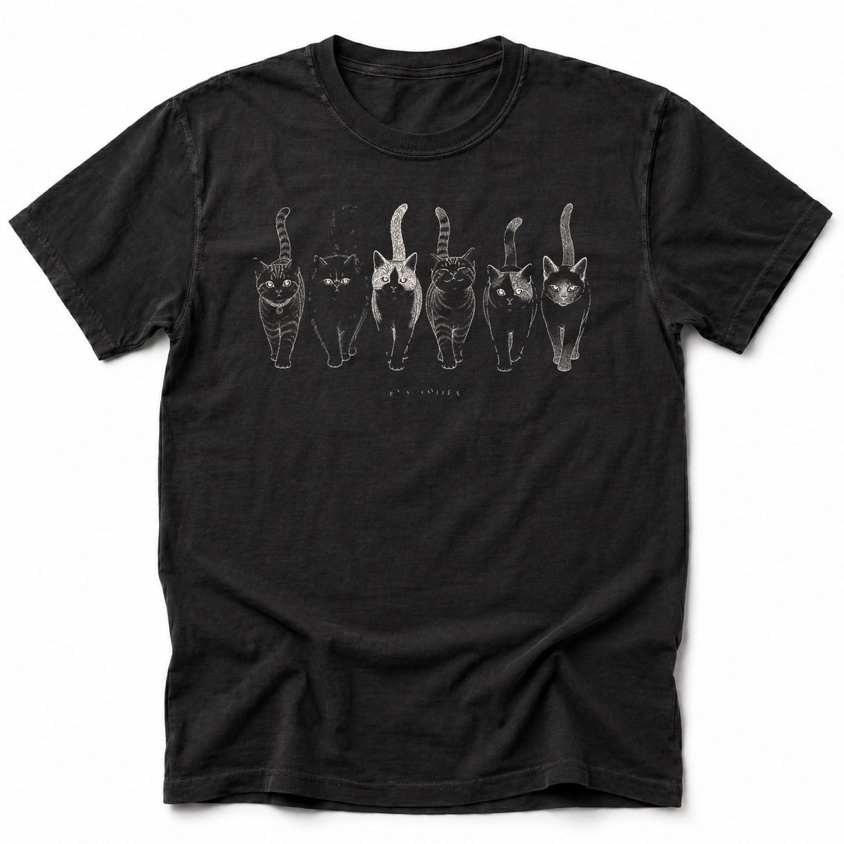 Cat March T-Shirt Black / S 18571874949350199460 T-Shirt