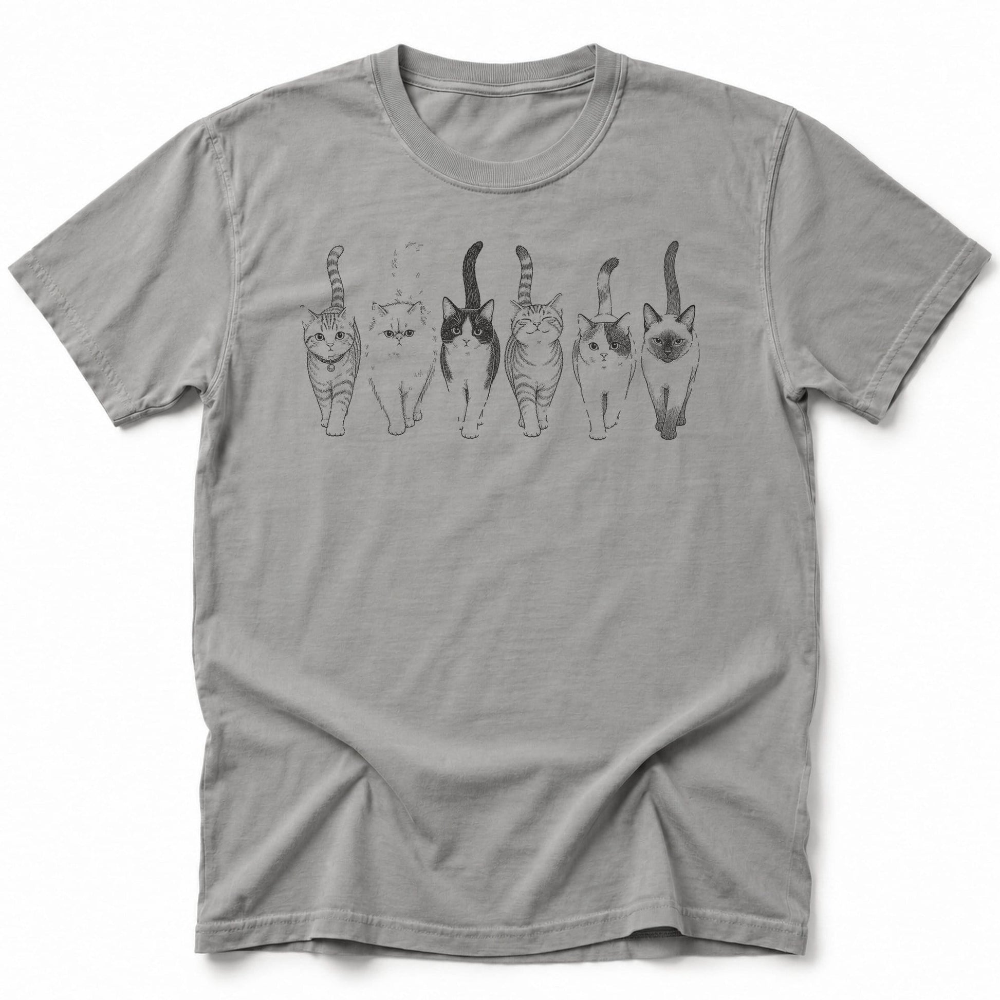 Cat March T-Shirt Grey / S 76829030056449996190 T-Shirt