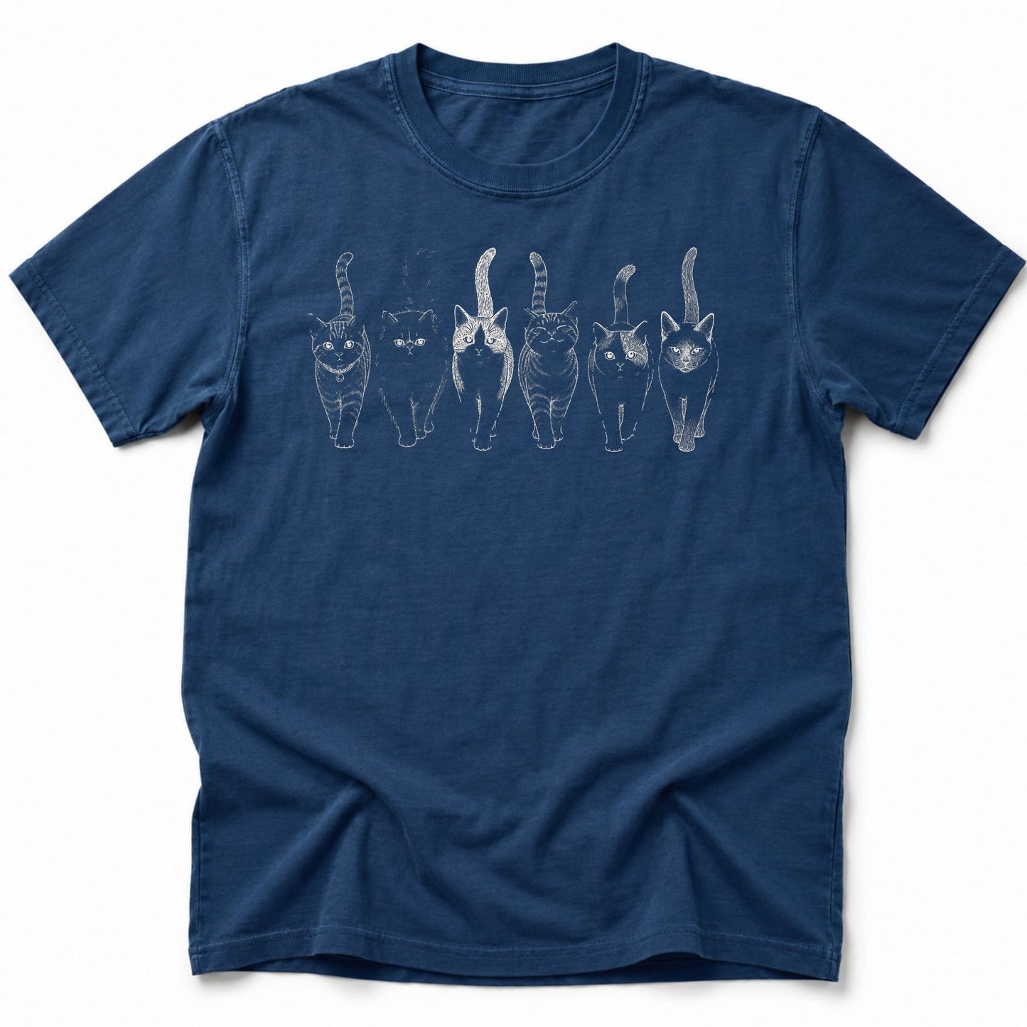 Cat March T-Shirt Navy / S 16142860400481294054 T-Shirt