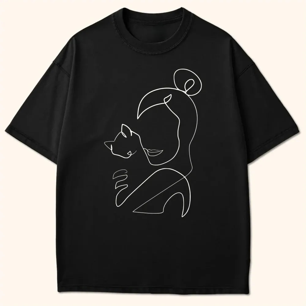 Cat Mom Embrace T-Shirt Black / S 29746890063240357446 T-Shirt
