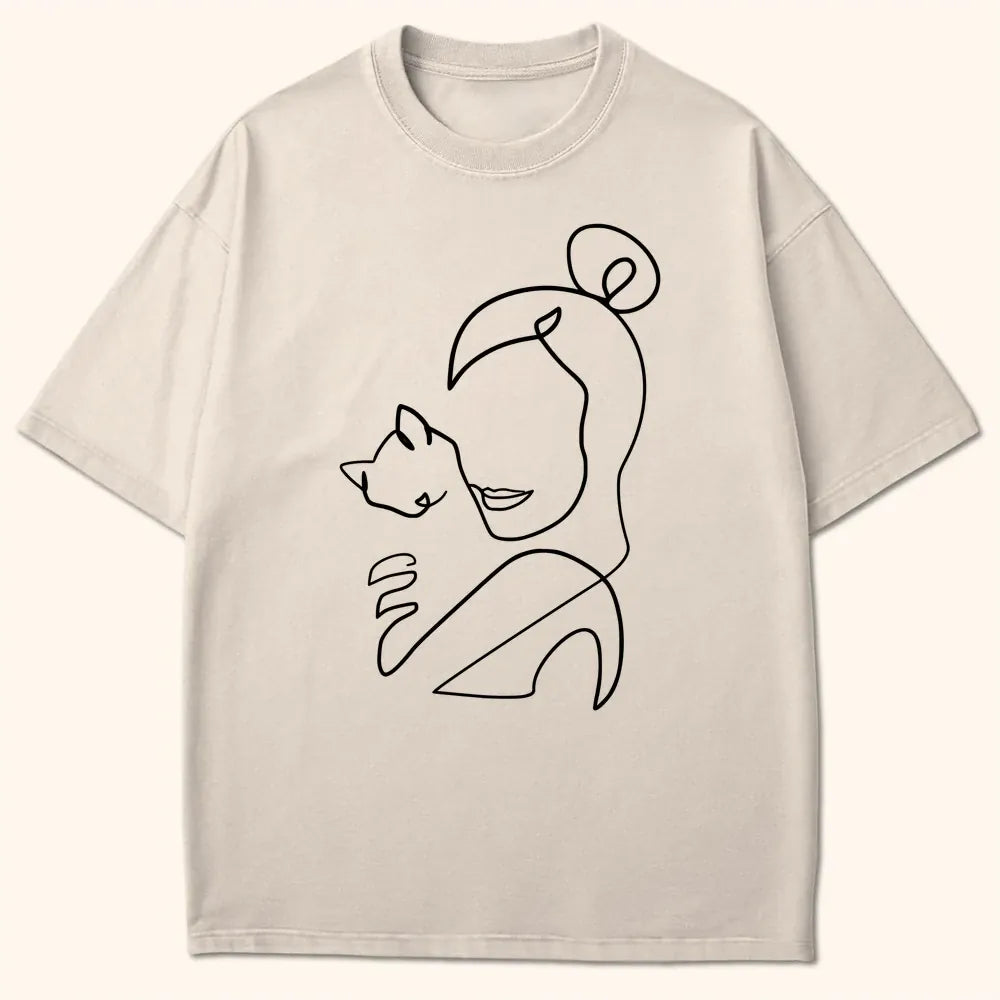 Cat Mom Embrace T-Shirt Ivory / S 25838683856021952143 T-Shirt