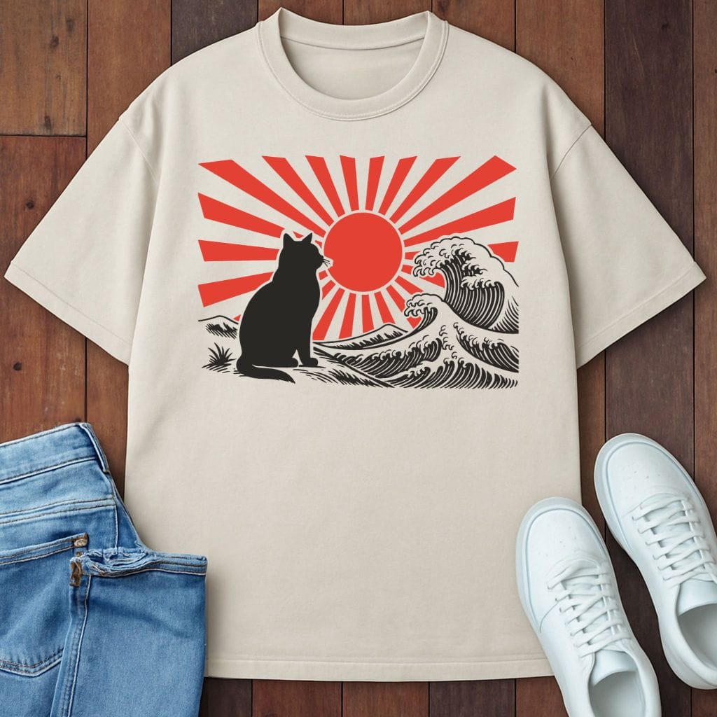 Cat Of The Rising Sun T-Shirt Ivory / S 27155536220179280189 T-Shirt