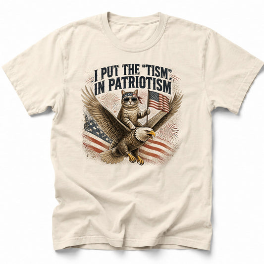 Cat Patriot T-Shirt Ivory / S 53152821827077956779 T-Shirt