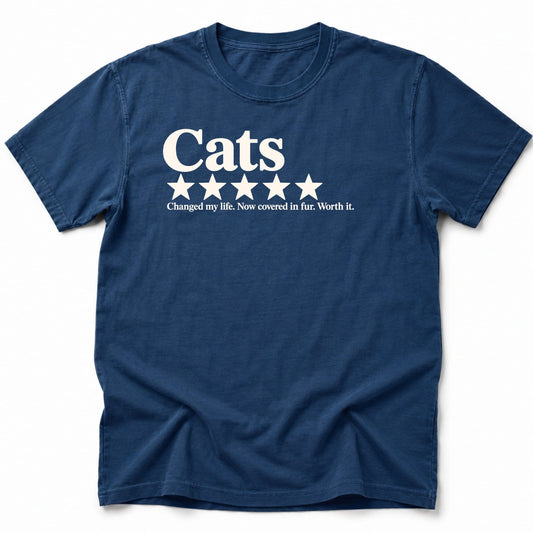 Cat Rating T-Shirt Navy / S 15692600281059763738 T-Shirt