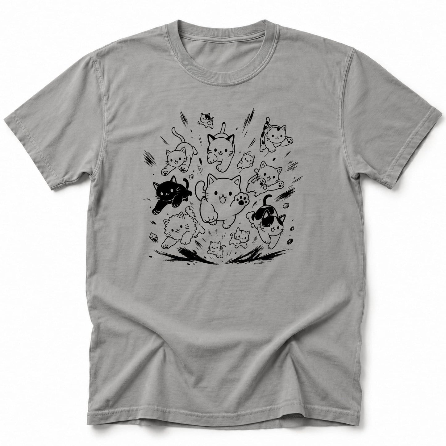 Cat Rush T-Shirt Grey / S 13877389677539643547 T-Shirt