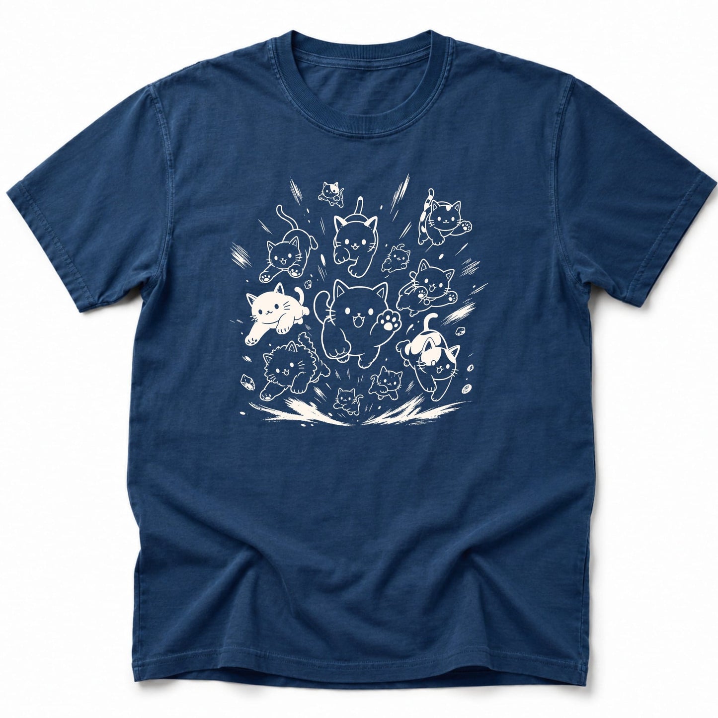 Cat Rush T-Shirt Navy / S 32779874719835248579 T-Shirt