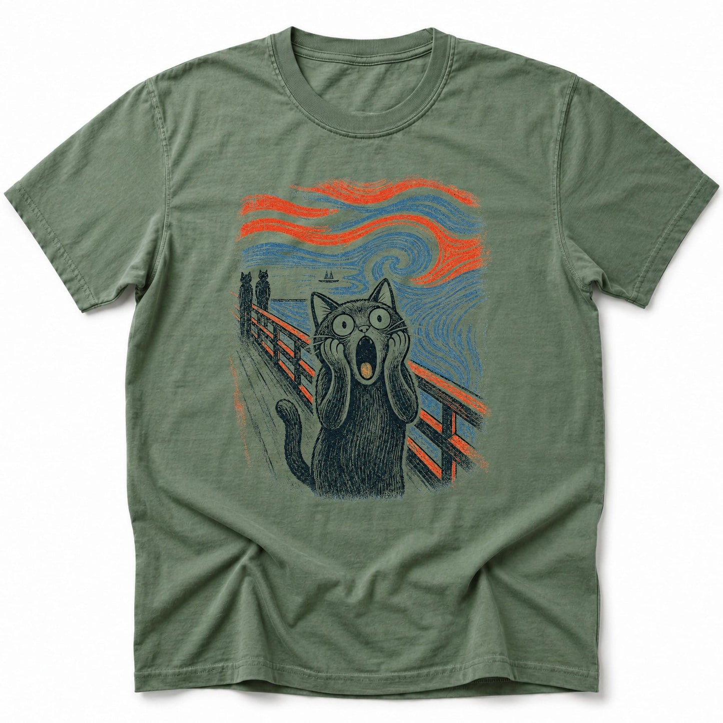 Cat Scream Purrfection T-Shirt Moss / S 18535973008937460502 T-Shirt