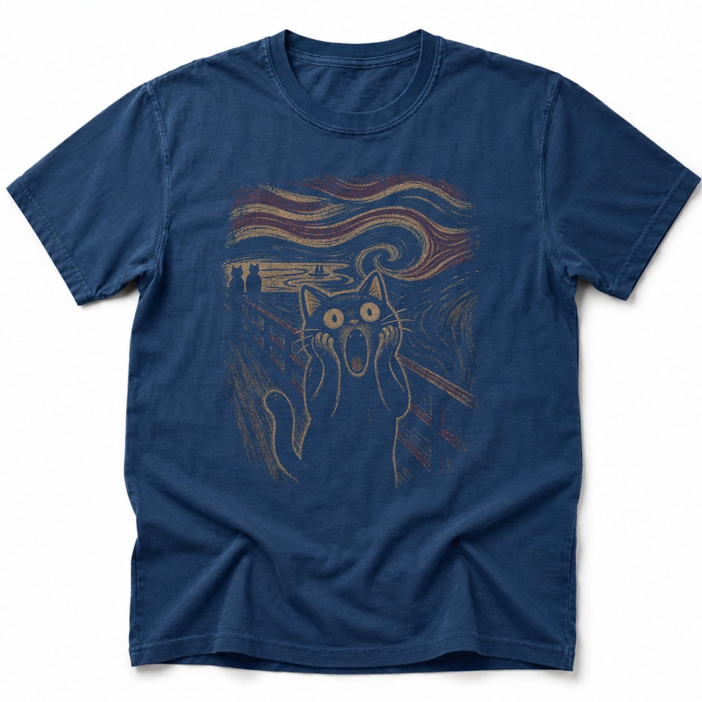 Cat Scream Purrfection T-Shirt Navy / S 11126015032044339361 T-Shirt