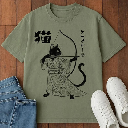 Cat Sniper T-Shirt Moss / S 65275580867530144157 T-Shirt