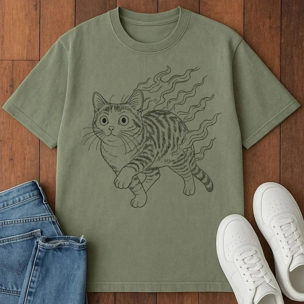 Cat Spirit T-Shirt  – Softest Cat Tee on Earth Moss / S 17311557044078616340 T-Shirt