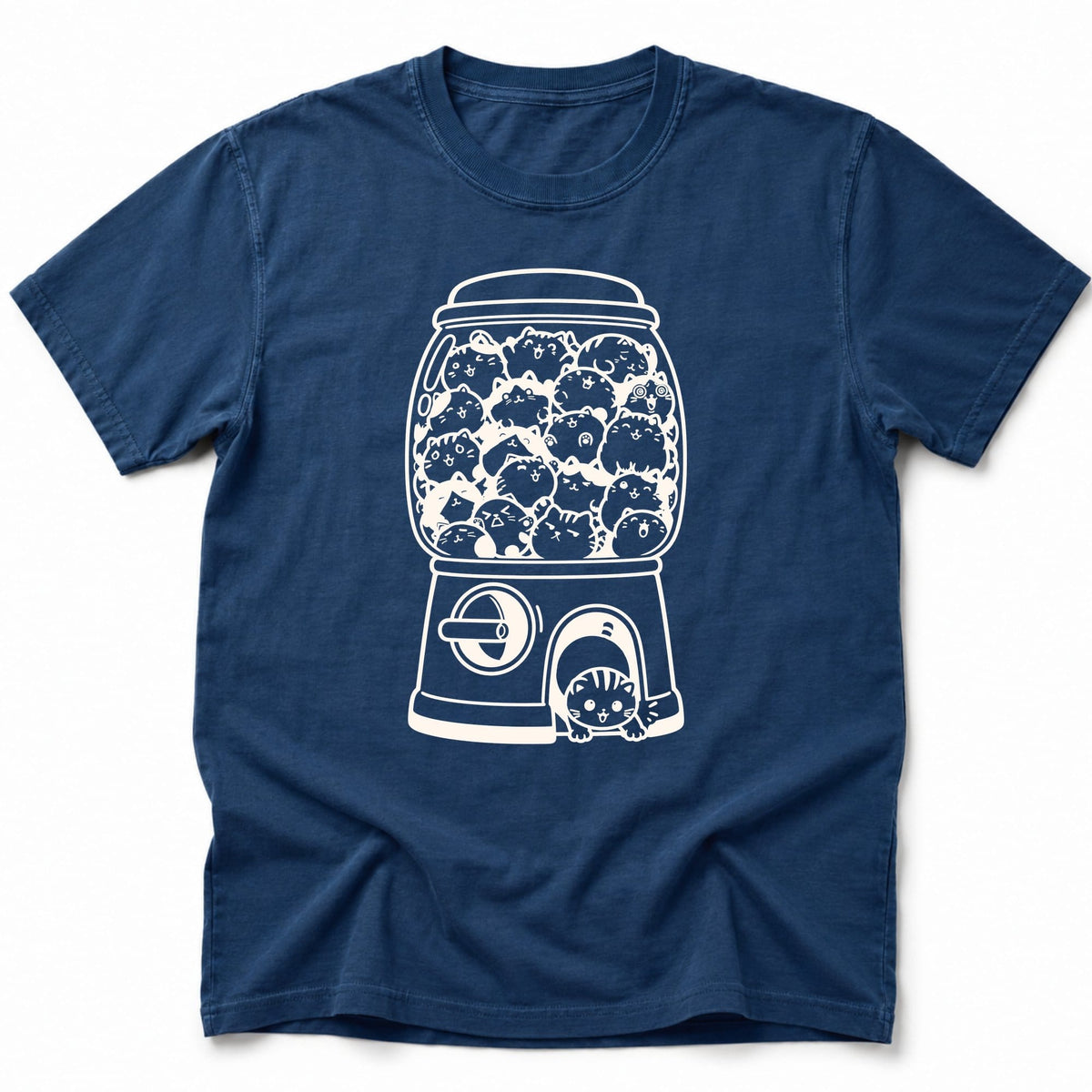 Cat Surprise T-Shirt Navy / S 12945510490065987722 T-Shirt