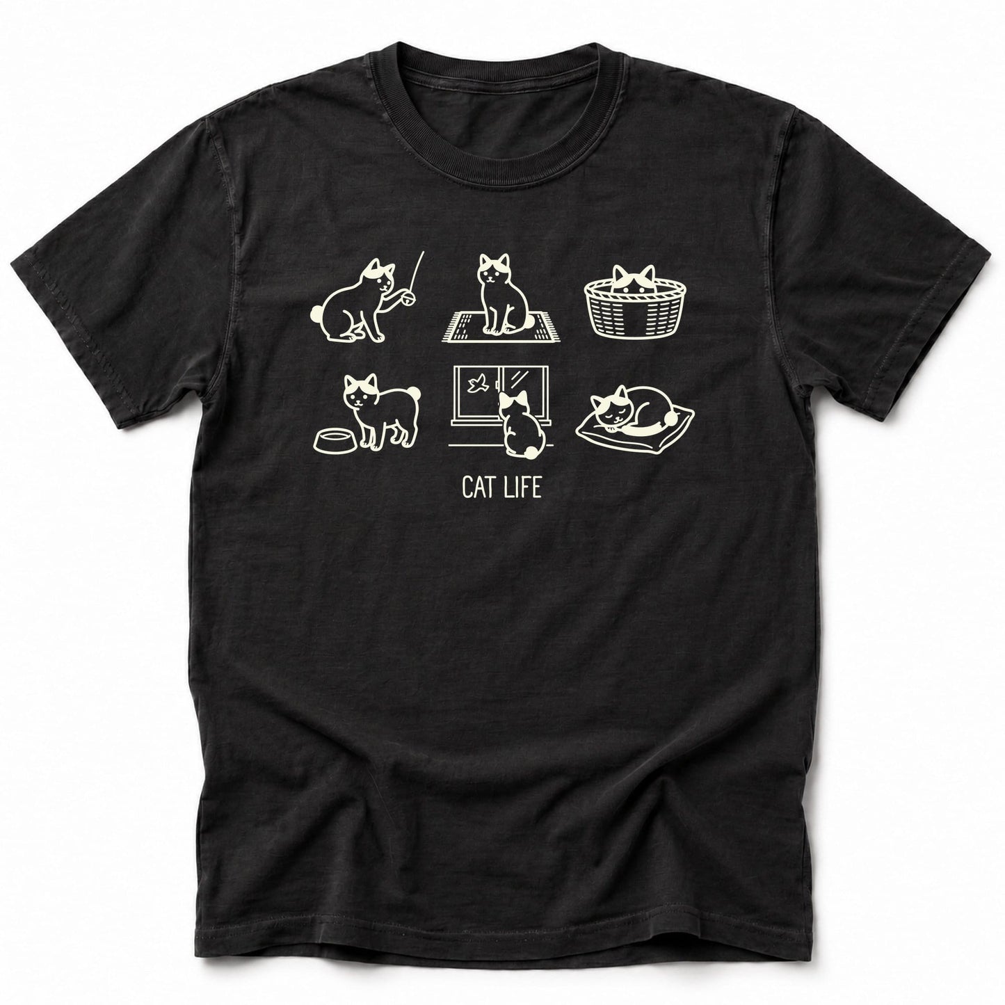 Cat Time T-Shirt Black / S 15558621809616238545 T-Shirt