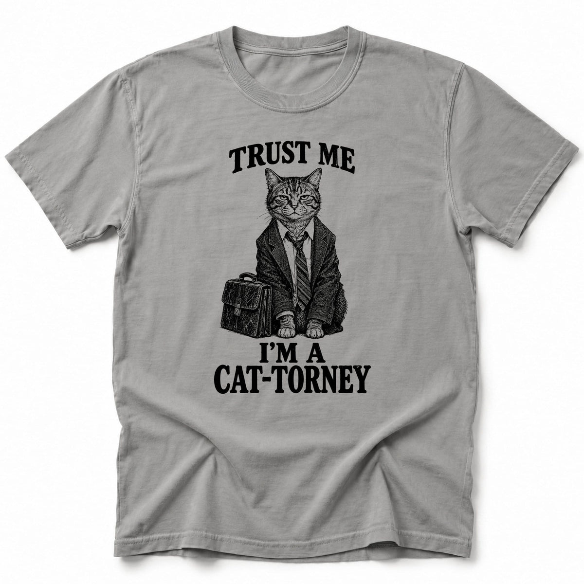 Cat-Torney T-Shirt Grey / S 27018487366515131634 T-Shirt