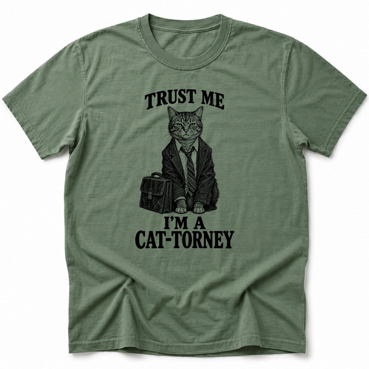 Cat-Torney T-Shirt Moss / S 28614098113744284273 T-Shirt