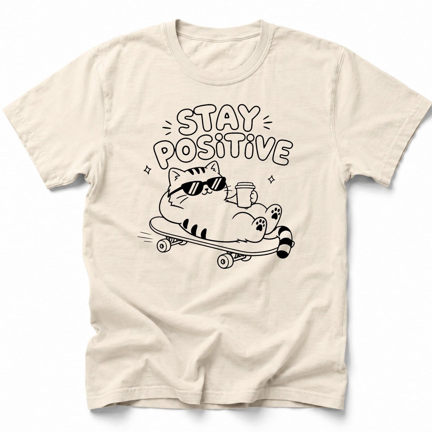 Cat Vibes T-Shirt Ivory / S 13705235745409917604 T-Shirt