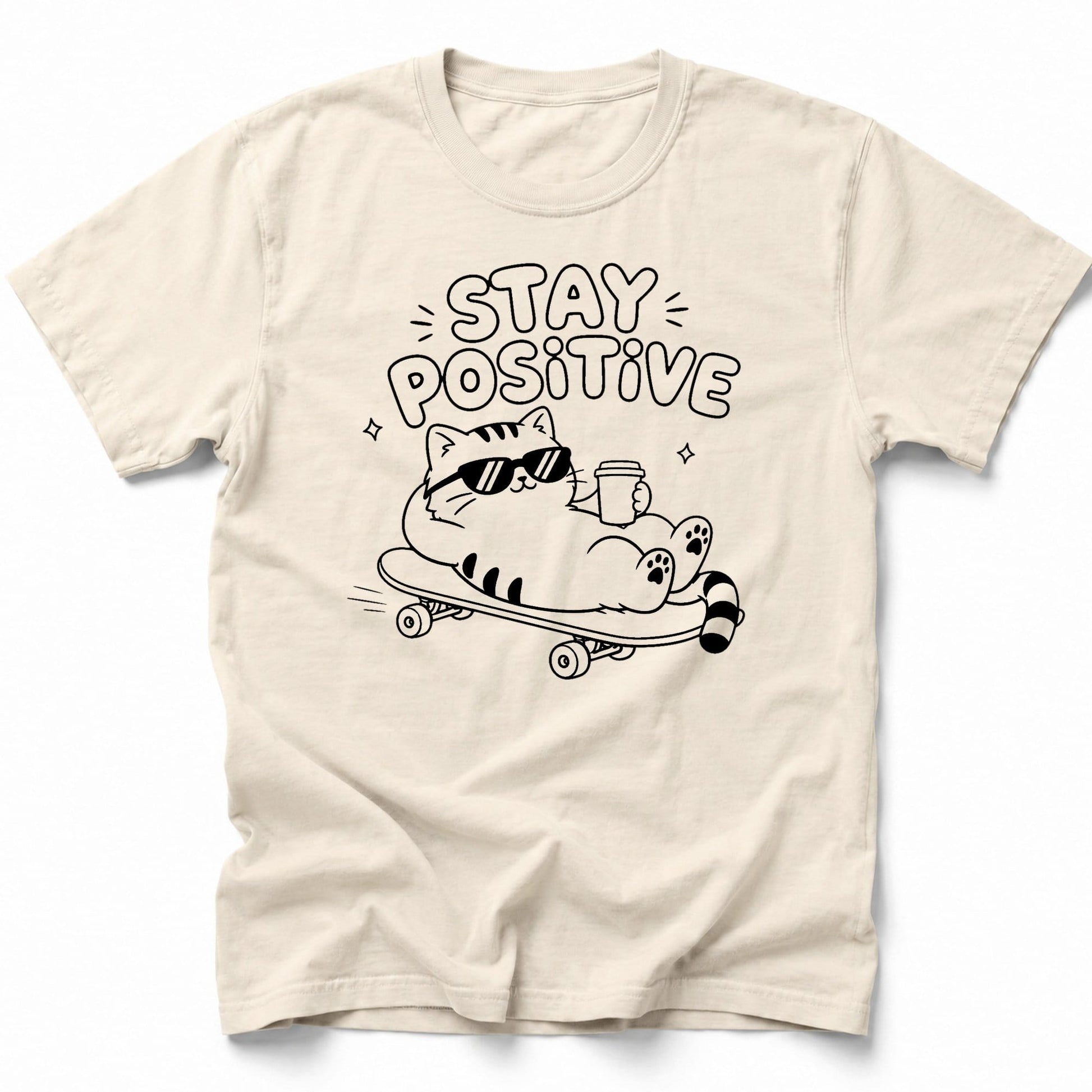 Cat Vibes T-Shirt Ivory / S 13705235745409917604 T-Shirt
