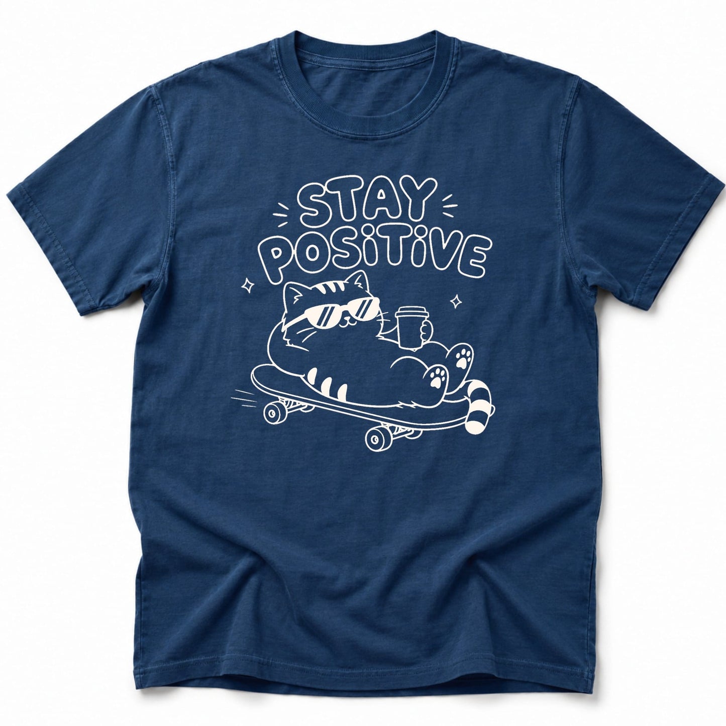 Cat Vibes T-Shirt Navy / S 15263850731842461384 T-Shirt