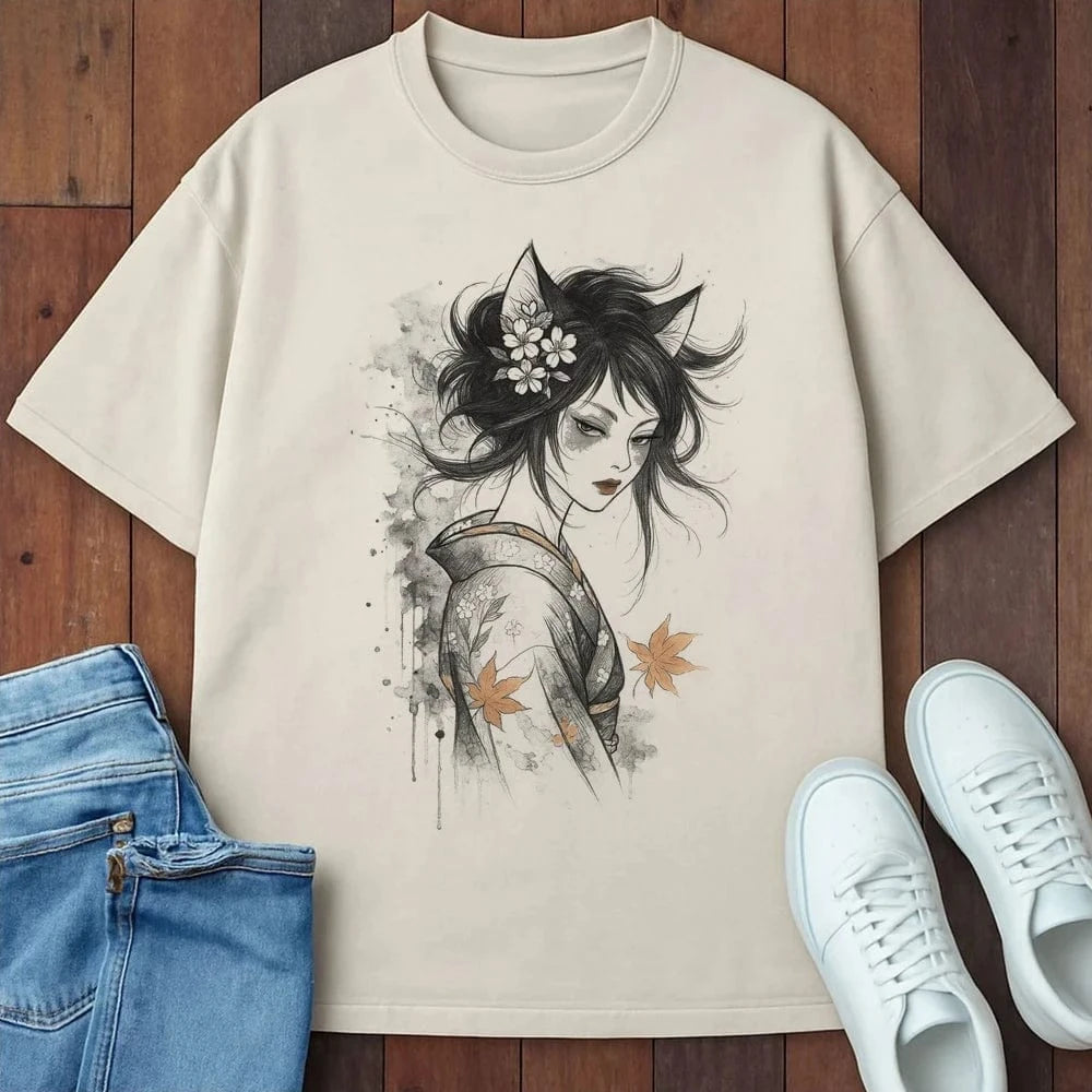 Catitude Beauty T-Shirt Ivory / S 11420818209327058830 T-Shirt