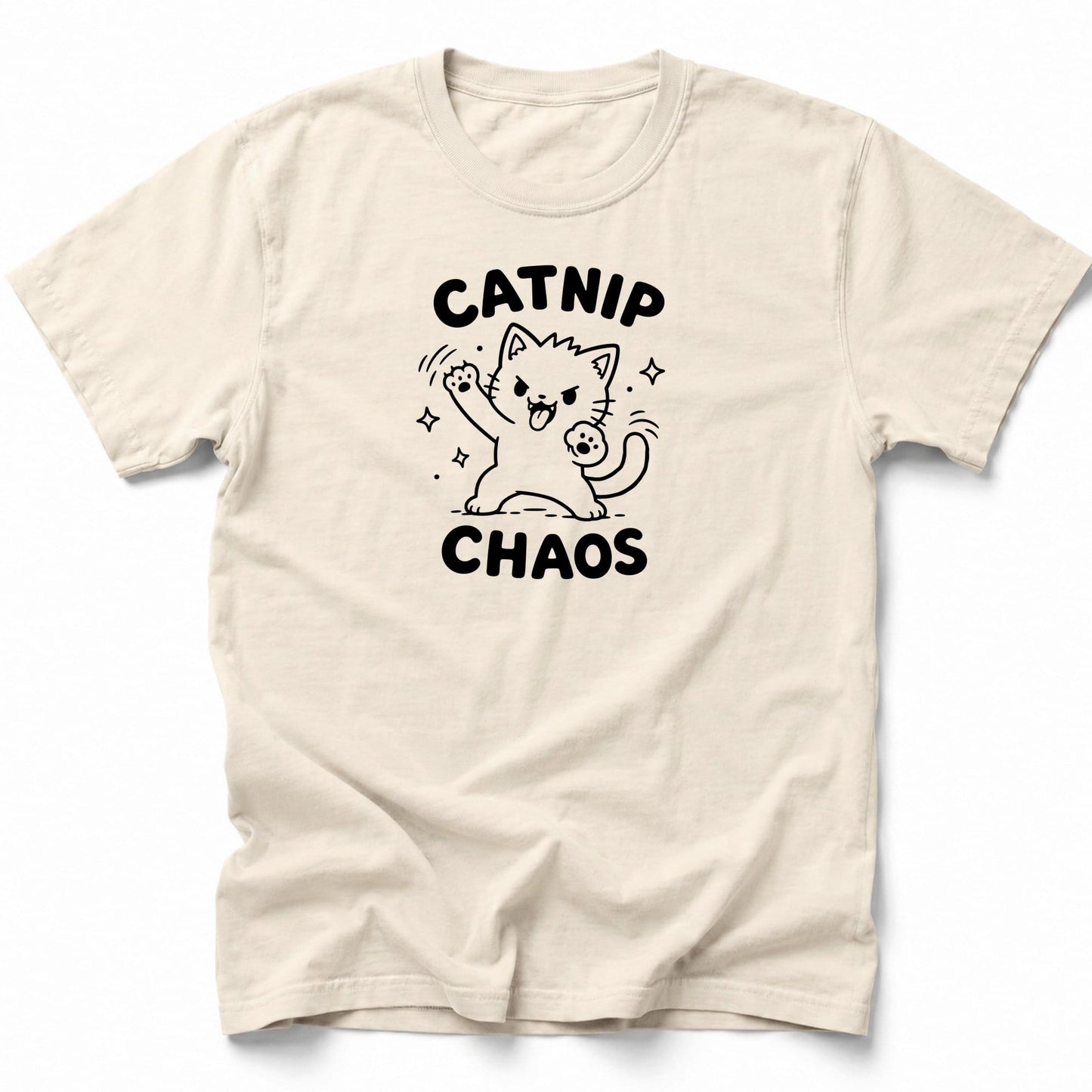 Catnip Chaos T-Shirt Ivory / S 25745970466179635000 T-Shirt