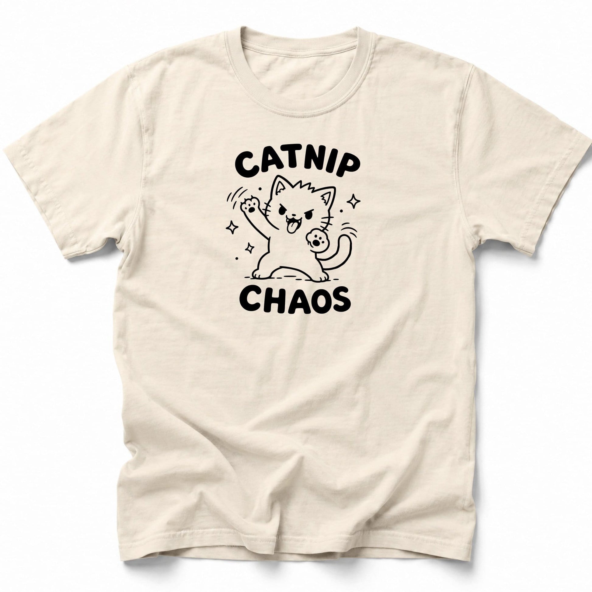 Catnip Chaos T-Shirt Ivory / S 25745970466179635000 T-Shirt