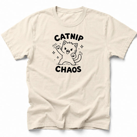 Catnip Chaos T-Shirt Ivory / S 25745970466179635000 T-Shirt
