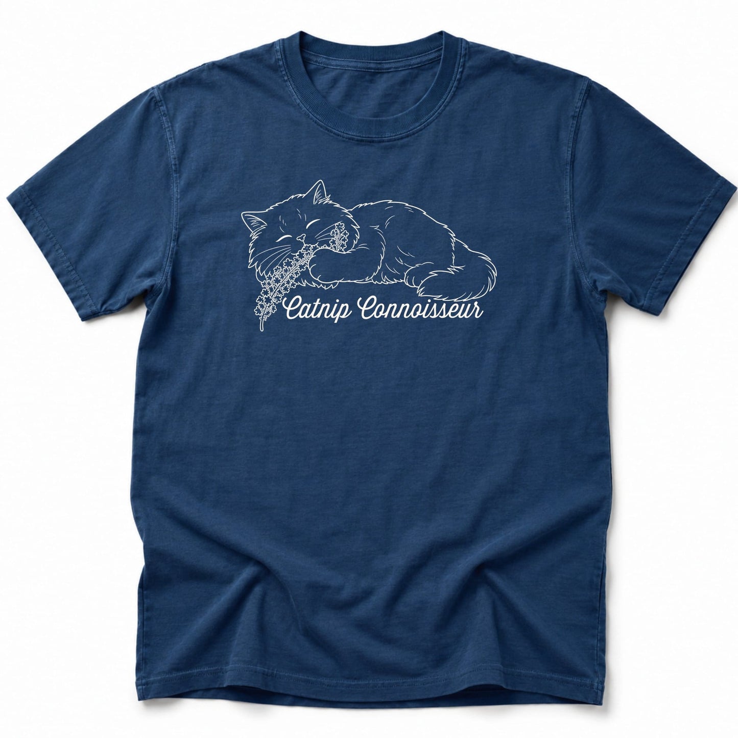 Catnip Connoisseur T-Shirt Navy / S 22851544928712847030 T-Shirt
