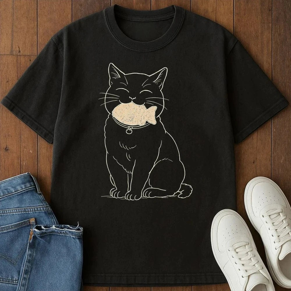 Cats Love Taiyaki T-Shirt  – Softest Cat Tee on Earth Black / S 86678247352249144979 T-Shirt