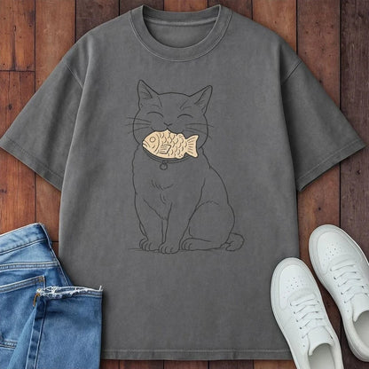 Cats Love Taiyaki T-Shirt  – Softest Cat Tee on Earth Grey / S 80952234081229202097 T-Shirt