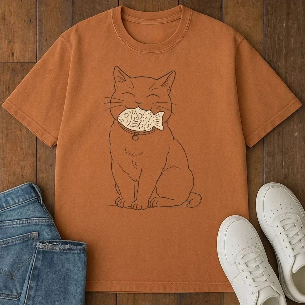 Cats Love Taiyaki T-Shirt  – Softest Cat Tee on Earth Yam / S 14347103229631692897 T-Shirt