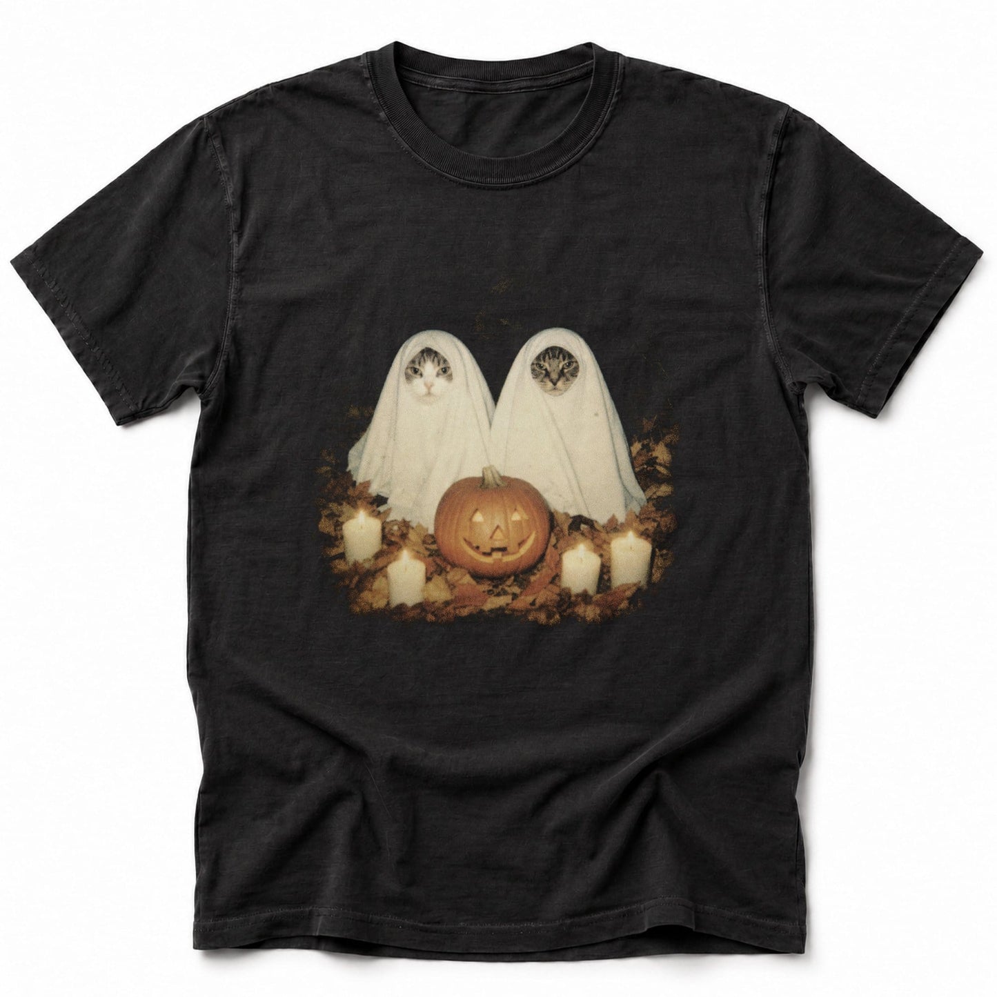 Catty Ghosts T-Shirt Black / S 80109502245466264018 T-Shirt