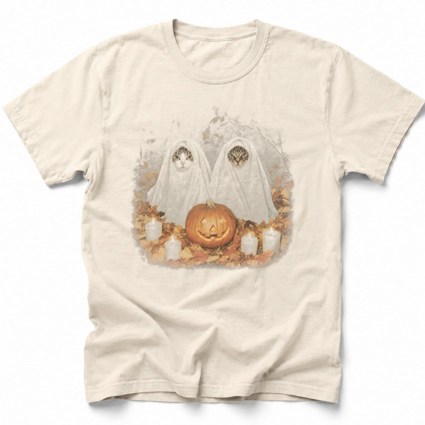 Catty Ghosts T-Shirt Ivory / S 12588929499734455993 T-Shirt